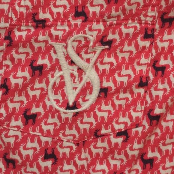 Victoria's Secret Deer 2 Piece Pajamas Pink White Black Size XS - Picture 15 of 16